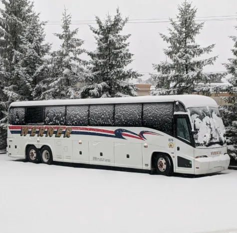 Werner Coach motorcoach in winter conditions